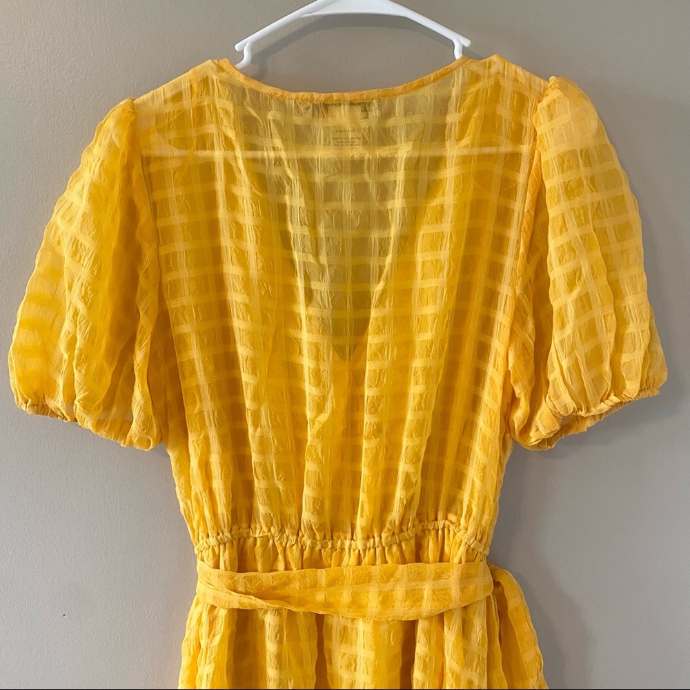 Flying Tomato Golden Yellow Midi Wrap Dress - Picture 7 of 11